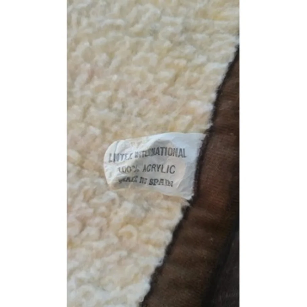 Mid-Century Western Lintex International Acrylic Throw Blanket 71.5x56.5